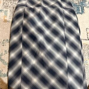 Express Black and Gray Plaid Pencil Skirt